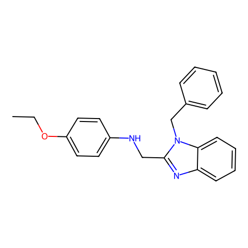 N-[(1-benzyl-1H-benzimidazol-2-yl)methyl]-4-ethoxyaniline structure