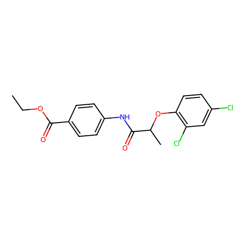 Ethyl 4-{[2-(2,4-dichlorophenoxy)propanoyl]amino}benzoate structure