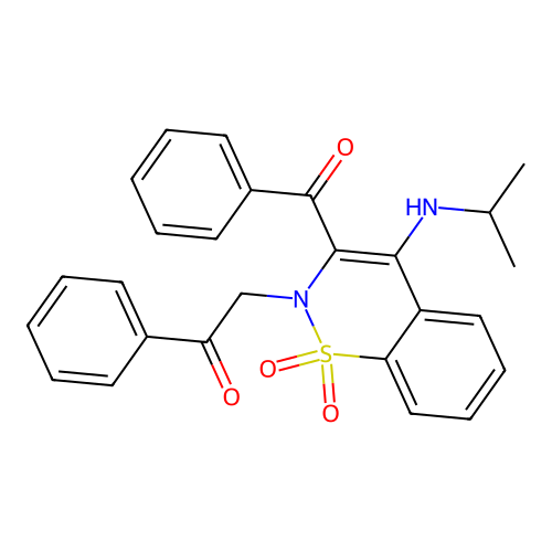 2-[3-benzoyl-1,1-dioxo-4-(propan-2-ylamino)-1 structure