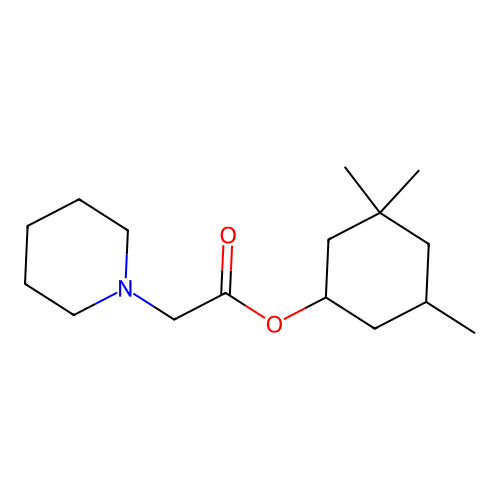 3,3,5-Trimethylcyclohexyl piperidin-1-ylacetate structure