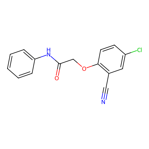 2-(4-chloro-2-cyanophenoxy)-N-phenylacetamide structure