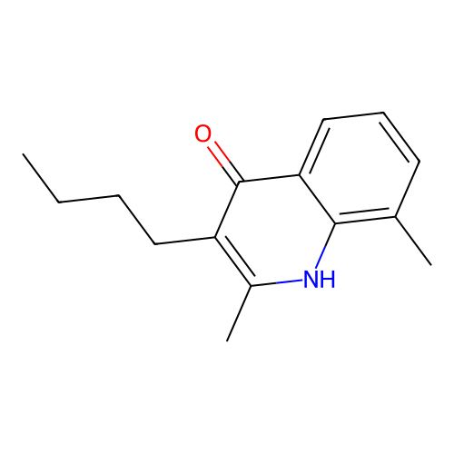 3-Butyl-2,8-dimethylquinolin-4-ol structure