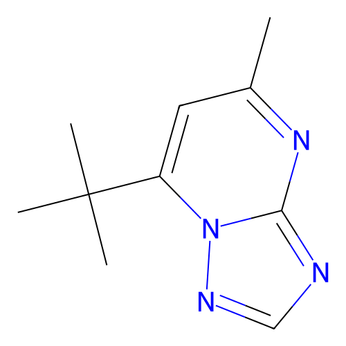 7-Tert-butyl-5-methyl[1,2,4]triazolo[1,5-a]pyrimidine structure