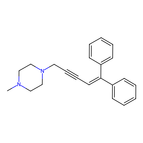 1-(5,5-Diphenylpent-4-en-2-yn-1-yl)-4-methylpiperazine structure