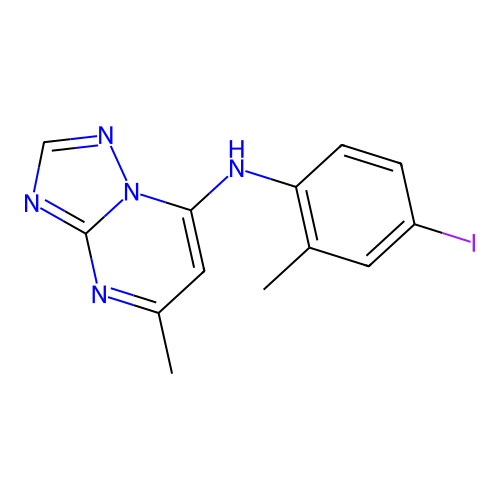 N-(4-Iodo-2-methylphenyl)-5-methyl[1,2,4]triazolo[1,5-a]pyrimidin-7-amine structure
