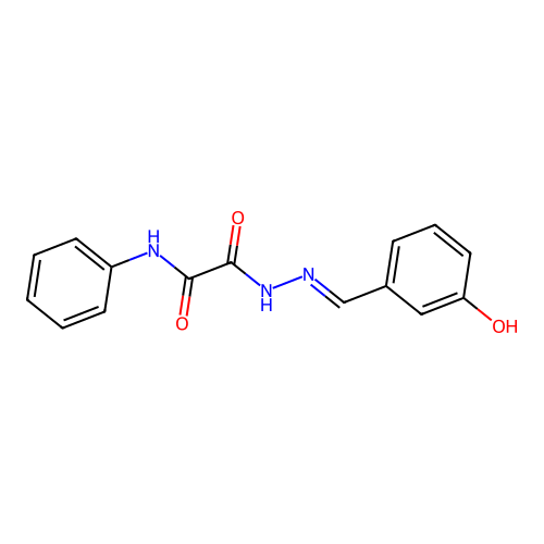 N'-[(3-hydroxyphenyl)methylideneamino]-N-phenyloxamide structure