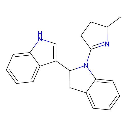 Indoline, 2-indol-3-yl-1-(5-methyl-1-pyrrolin-2-yl)- structure