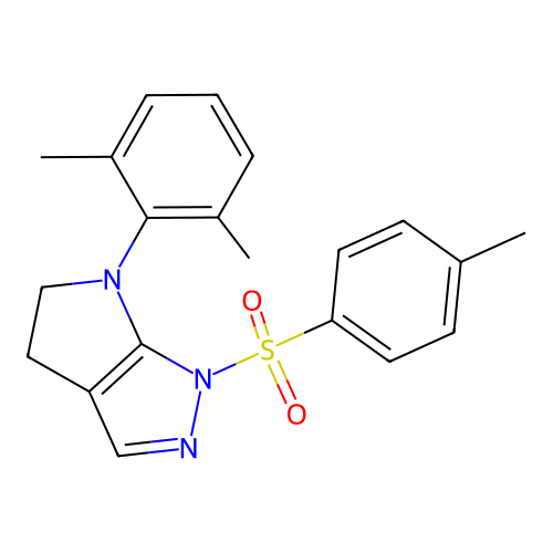 6-(2,6-dimethylphenyl)-1-tosyl-1,4,5,6-tetrahydropyrrolo[2,3-c]pyrazole structure