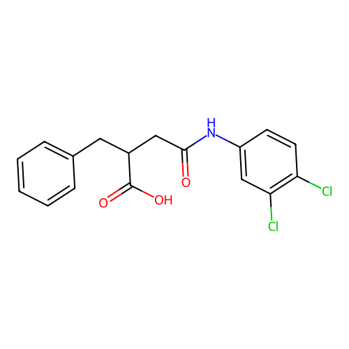 2-Benzyl-4-[(3,4-dichlorophenyl)amino]-4-oxobutanoic acid structure