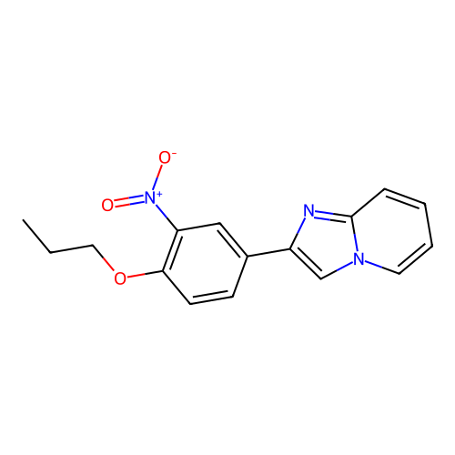 2-(3-Nitro-4-propoxyphenyl)imidazo[1,2-a]pyridine structure