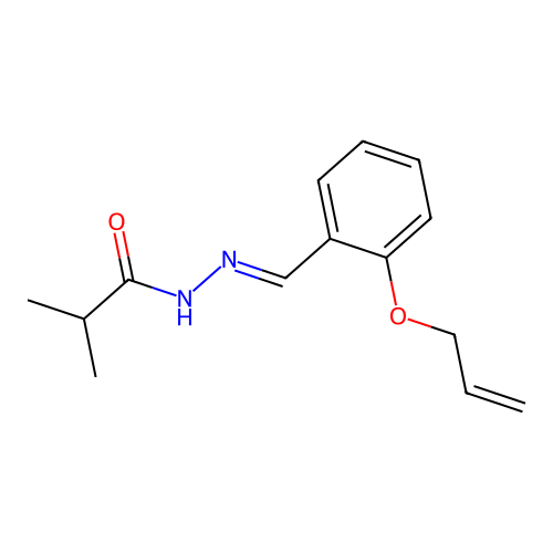 2-methyl-N-[(2-prop-2-enoxyphenyl)methylideneamino]propanamide structure