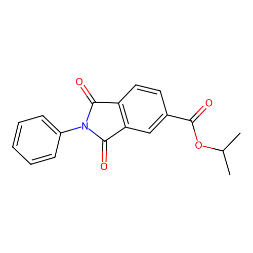 Isopropyl 1,3-dioxo-2-phenyl-5-isoindolinecarboxylate structure
