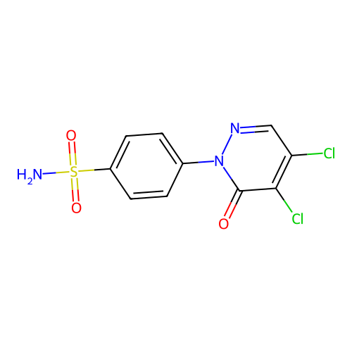 4-(4,5-dichloro-6-oxopyridazin-1(6H)-yl)benzenesulfonamide structure