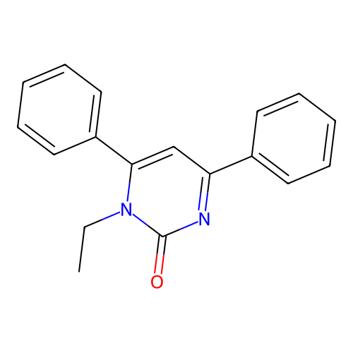2-Oxo-1-ethyl-4,6-diphenyl-1,2-dihydropyrimidine structure