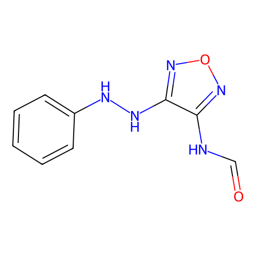 [4-(2-Phenylhydrazino)-1,2,5-oxadiazol-3-yl]formamide structure