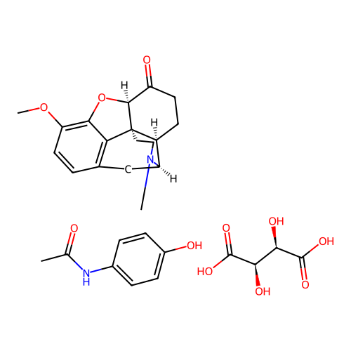 Acetaminophen; Hydrocodone Bitartrate structure
