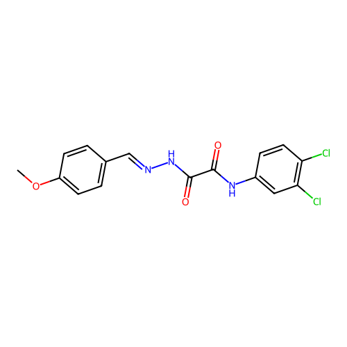 N-(3,4-Dichlorophenyl)-2-(2-(4-methoxybenzylidene)hydrazino)-2-oxoacetamide structure
