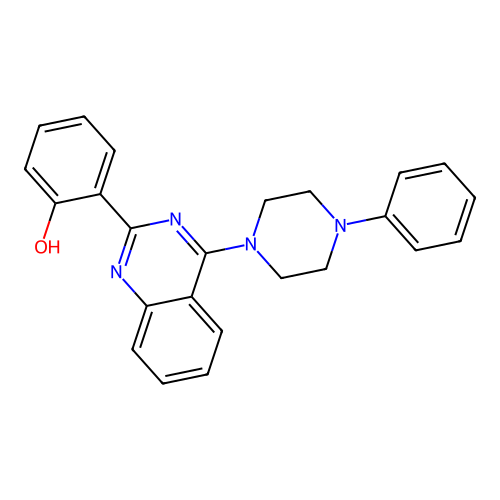2-(4-(4-Phenylpiperazin-1-yl)quinazolin-2-yl)phenol structure