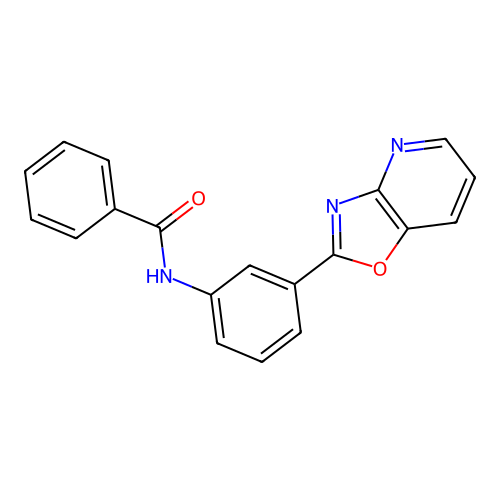 N-[3-([1,3]oxazolo[4,5-b]pyridin-2-yl)phenyl]benzamide structure