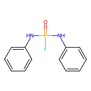 Phosphorodiamidic fluoride, N,N'-diphenyl- structure