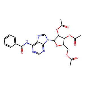 [3,4-Diacetyloxy-5-(6-benzamidopurin-9-yl)oxolan-2-yl]methyl acetate structure
