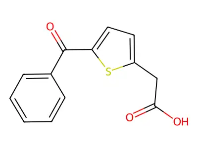 2-(5-Benzoylthiophen-2-yl)acetic acid structure