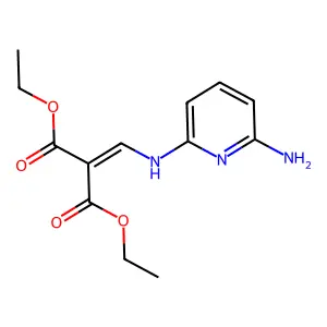 Diethyl 2-{[(6-amino-2-pyridinyl)amino]methylene}malonate structure