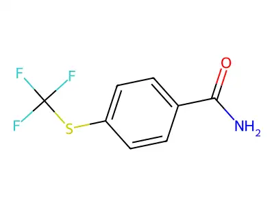 4-[(Trifluoromethyl)sulfanyl]benzamide structure