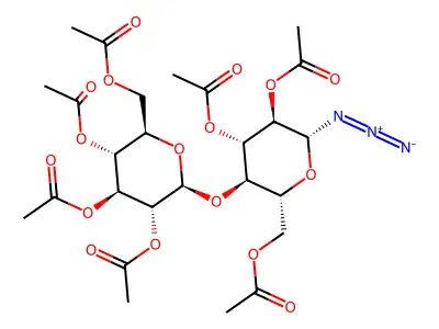b-Lactosyl azide heptaacetate structure