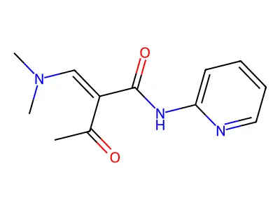 2-(dimethylaminomethylidene)-3-oxo-N-pyridin-2-ylbutanamide structure
