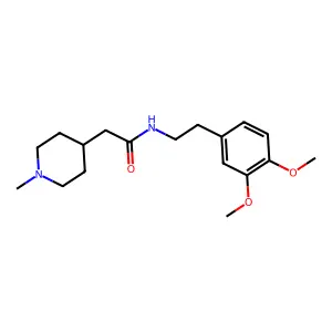 N-[2-(3,4-dimethoxyphenyl)ethyl]-2-(1-methylpiperidin-4-yl)acetamide structure