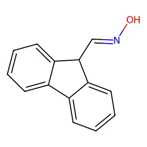9H-Fluorene-9-carboxaldehyde, oxime structure