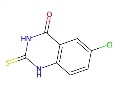 6-chloro-2-thioxo-2,3-dihydroquinazolin-4(1H)-one structure