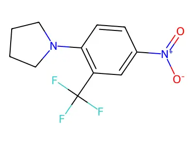1-[4-Nitro-2-(trifluoromethyl)phenyl]pyrrolidine structure