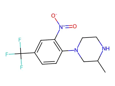 3-Methyl-1-[2-nitro-4-(trifluoromethyl)phenyl]piperazine structure