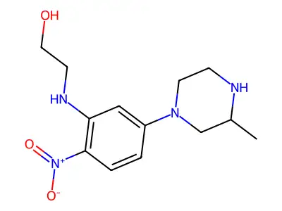 2-{[5-(3-Methylpiperazin-1-yl)-2-nitrophenyl]amino}ethanol structure