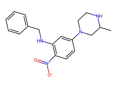 N-benzyl-5-(3-methylpiperazin-1-yl)-2-nitroaniline structure