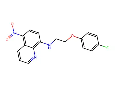 N-[2-(4-chlorophenoxy)ethyl]-5-nitroquinolin-8-amine structure