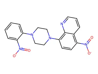 5-Nitro-8-[4-(2-nitrophenyl)piperazin-1-yl]quinoline structure
