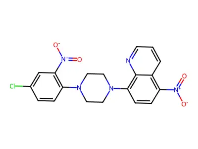 8-[4-(4-Chloro-2-nitrophenyl)piperazin-1-yl]-5-nitroquinoline structure