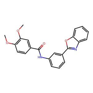 N-[3-(1,3-benzoxazol-2-yl)phenyl]-3,4-dimethoxybenzamide structure