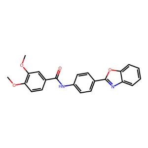 N-[4-(1,3-benzoxazol-2-yl)phenyl]-3,4-dimethoxybenzamide structure