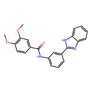 N-[3-(1H-benzimidazol-2-yl)phenyl]-3,4-dimethoxybenzamide structure