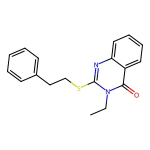 3-ethyl-2-[(2-phenylethyl)sulfanyl]-4(3H)-quinazolinone structure