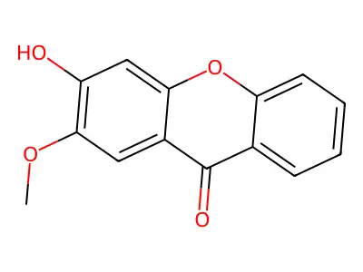 3-Hydroxy-2-methoxyxanthen-9-one structure