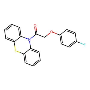 2-(4-Fluorophenoxy)-1-phenothiazin-10-ylethanone structure