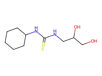 1-Cyclohexyl-3-(2,3-dihydroxypropyl)thiourea structure