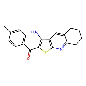 (3-Amino-5,6,7,8-tetrahydrothieno[2,3-b]quinolin-2-yl)(4-methylphenyl)methanone structure