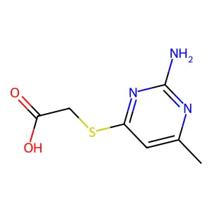 (2-Amino-6-methyl-pyrimidin-4-ylsulfanyl)-acetic acid structure