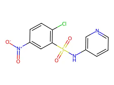 2-chloro-5-nitro-N-pyridin-3-ylbenzenesulfonamide structure